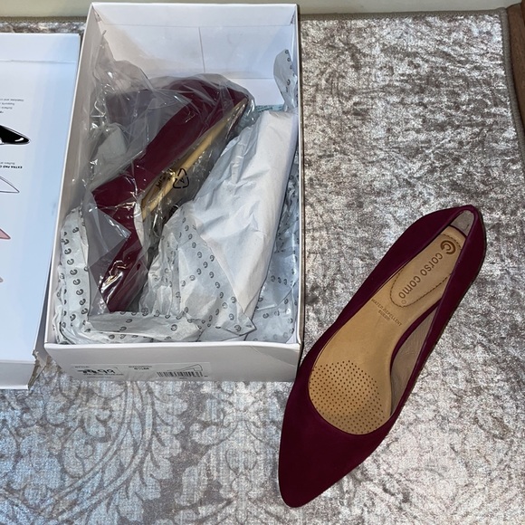 Ryanna Water-Repellent Suede Block Heel Pumps 6.5M NEW - Picture 7 of 7